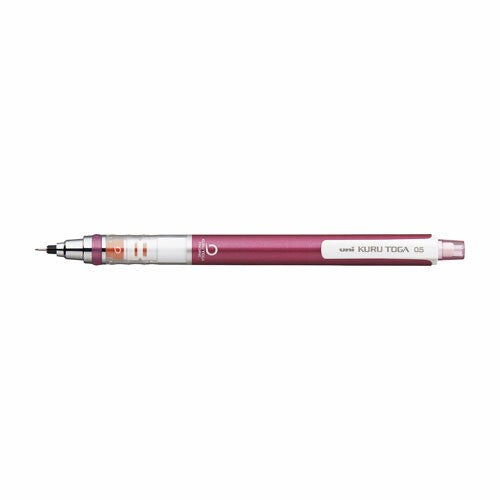 Uni Kuru Toga Standard mechanical pencil 0.5mm in Pink — Japanese self-sharpening mechanical pencil with rotating lead engine