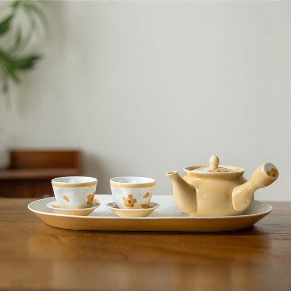 Arita Ware Teapot - Orange Cherry Blossom Desgin