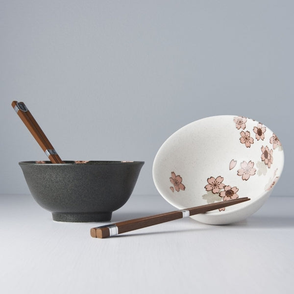Bowl & Chopsticks Set – Cherry Blossom (Sakura) Design
