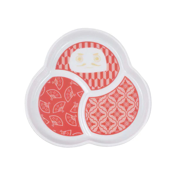 HAREKUTANI Porcelain Daruma Small Plate – Japanese Ceramic Side Dish - Konbini