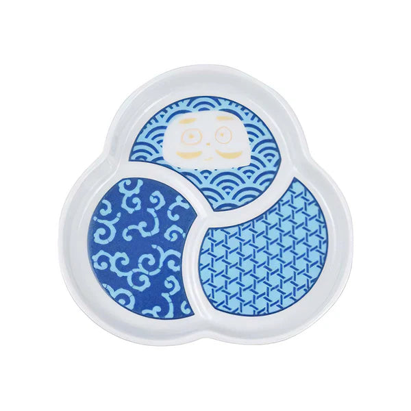 HAREKUTANI Porcelain Daruma Small Plate – Japanese Ceramic Side Dish - Konbini
