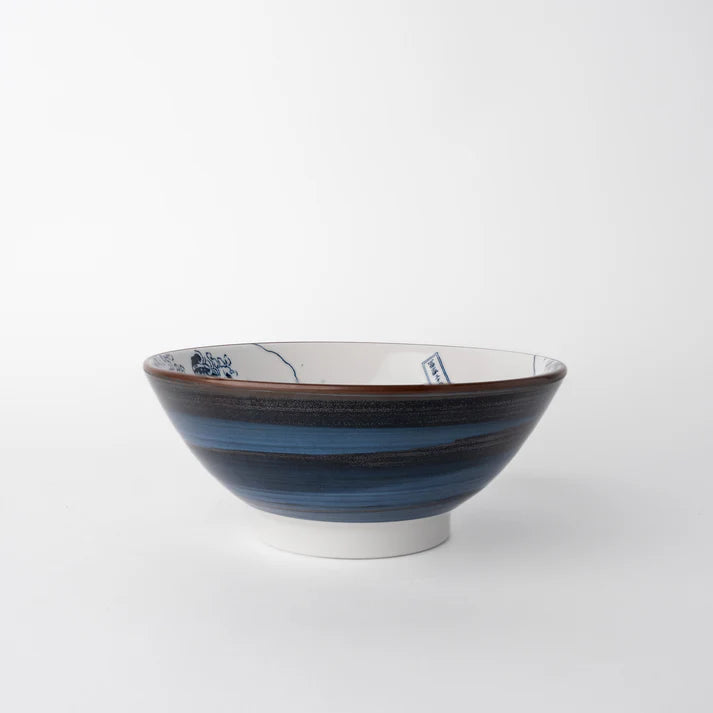 Udon Bowl 17.5cm - Hokusai Great Wave Design