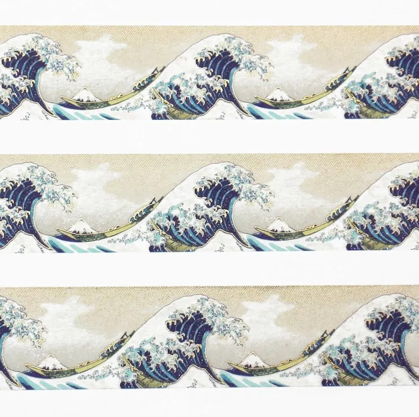 Cozyca Foil-stamped Washi Tape - Hokusai Great Waves