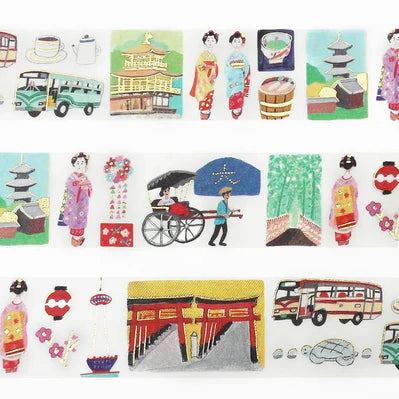 Cozyca Foil-stamped Washi Tape - Kyoto