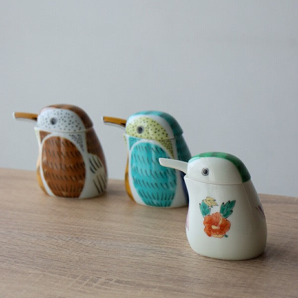 Arita ware brocade kingfisher soy sauce dispenser