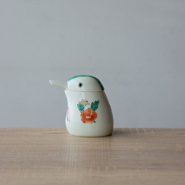 Arita ware brocade kingfisher soy sauce dispenser alone