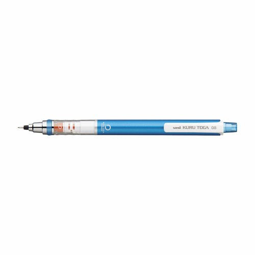 Uni Kuru Toga Standard mechanical pencil 0.5mm in Blue — Japanese self-sharpening mechanical pencil with rotating lead engine
