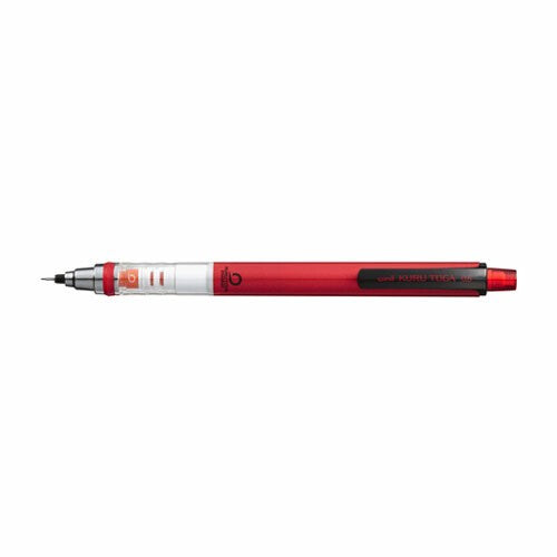 Uni Kuru Toga Standard mechanical pencil 0.5mm in Red — Japanese self-sharpening mechanical pencil with rotating lead engine