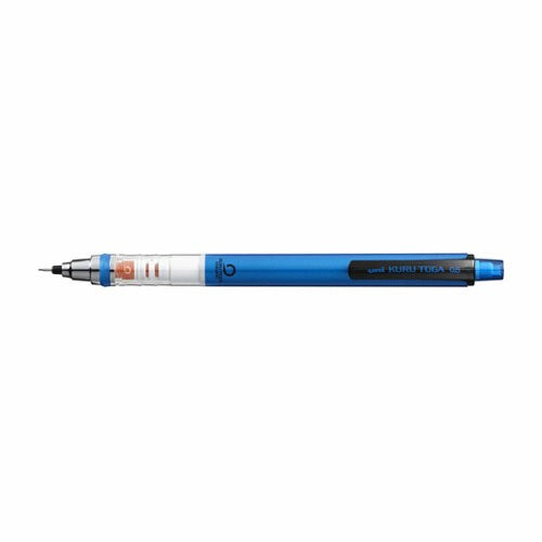 Uni Kuru Toga Standard mechanical pencil 0.5mm in Navy — Japanese self-sharpening mechanical pencil with rotating lead engine