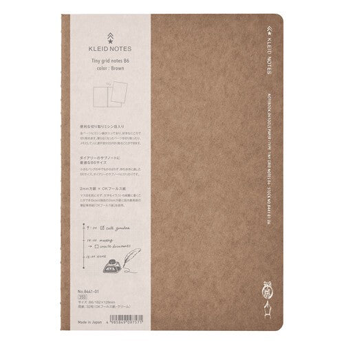 Kleid Tiny Grid Notes B6 – Brown