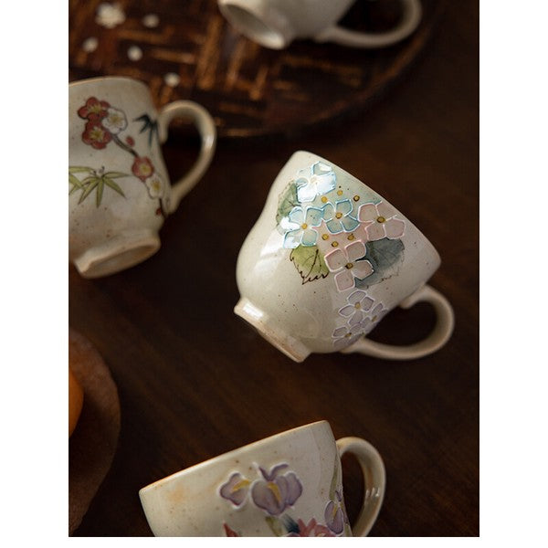 Arita Ware Mug - Hydrangea Design