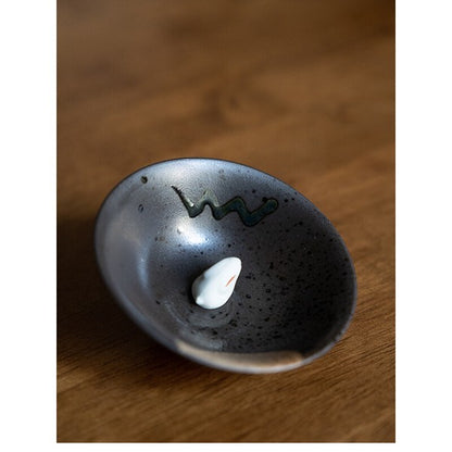Moon-viewing rabbit sake set tokkuri and cups