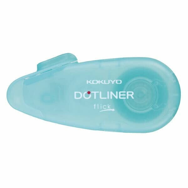 Kokuyo Dotliner Flick tape glue in Mint — refillable Japanese adhesive tape runner, 6mm x 12m strong acid-free glue