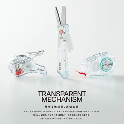 Kokuyo Hakoake 2-Way Portable Scissors – Transparent Mechanism | Made in Japan