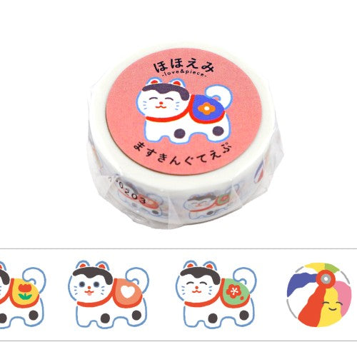 World Craft Hohoemi washi tape Inu-hariko design