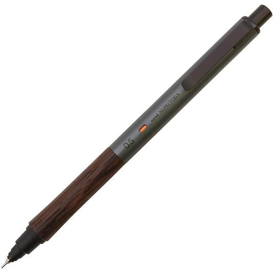 Uni Kuru Toga Wood mechanical pencil 0.5mm Steel Grey wenge wood grip