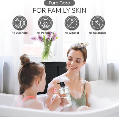 BOTANIST Botanical Foaming Body Soap Deep Moist 450ml (Water Lily & Raspberry) - Konbini