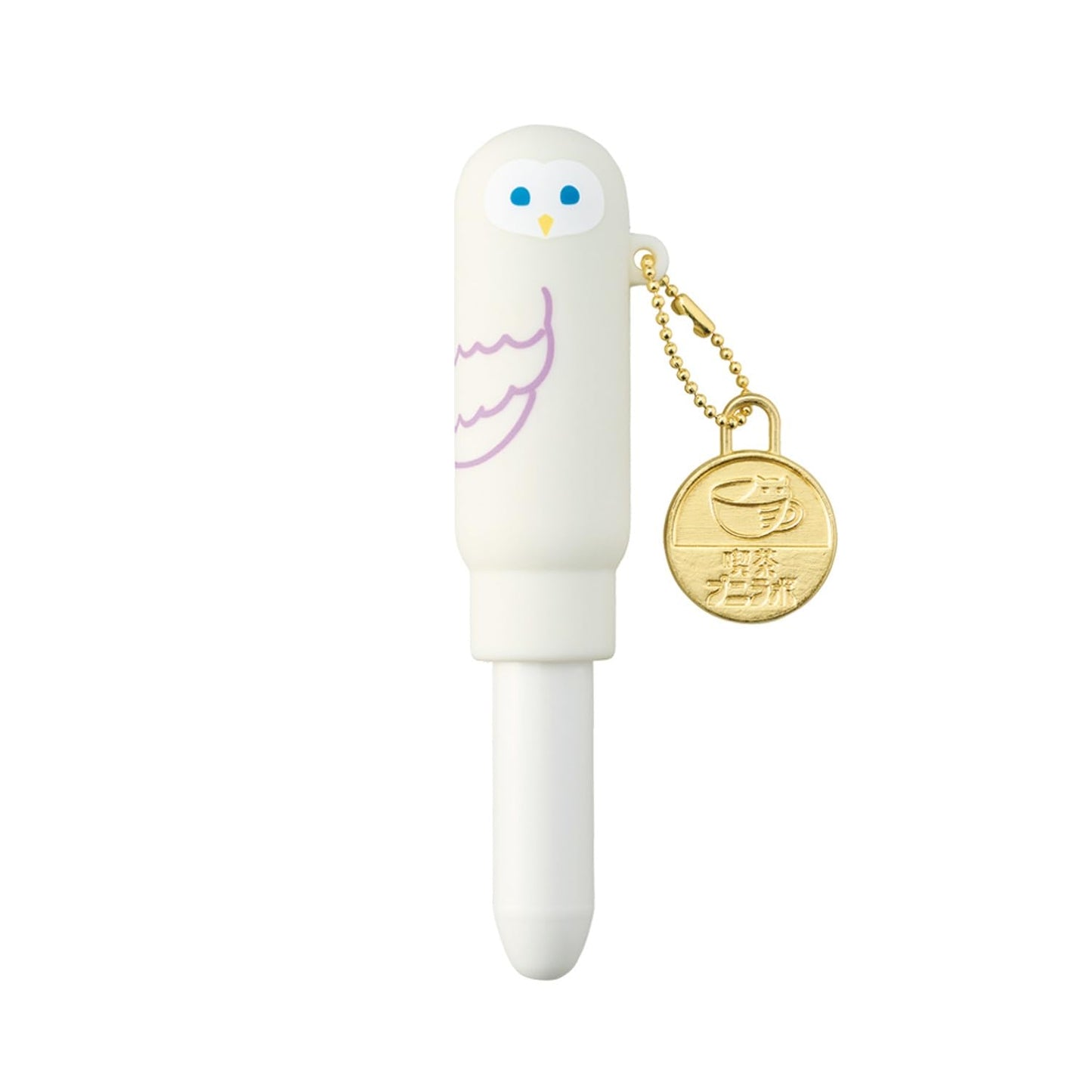 LIHIT LAB Coffee Shop PuniLabo Mini Ballpoint Pen - Popo (white owl)