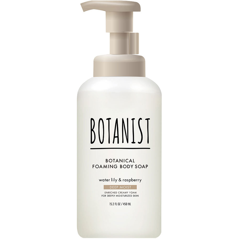 BOTANIST Botanical Foaming Body Soap Deep Moist 450ml (Water Lily & Raspberry) - Konbini