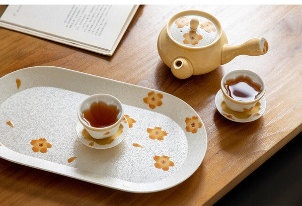 Arita Ware Teapot - Orange Cherry Blossom Desgin