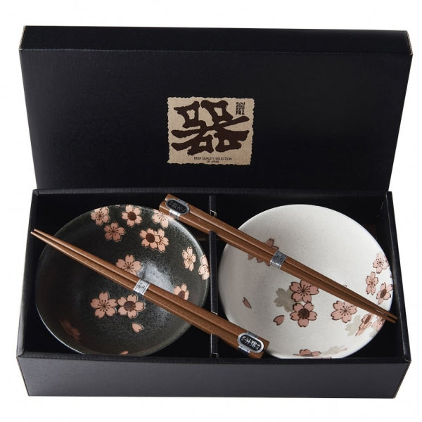 Bowl & Chopsticks Set – Cherry Blossom (Sakura) Design