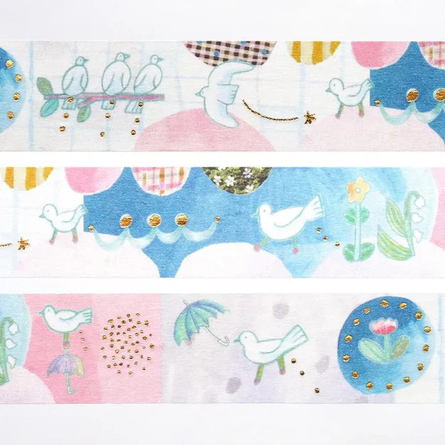 Cozyca Foil-stamped Washi Tape - Tori no Otoshimono