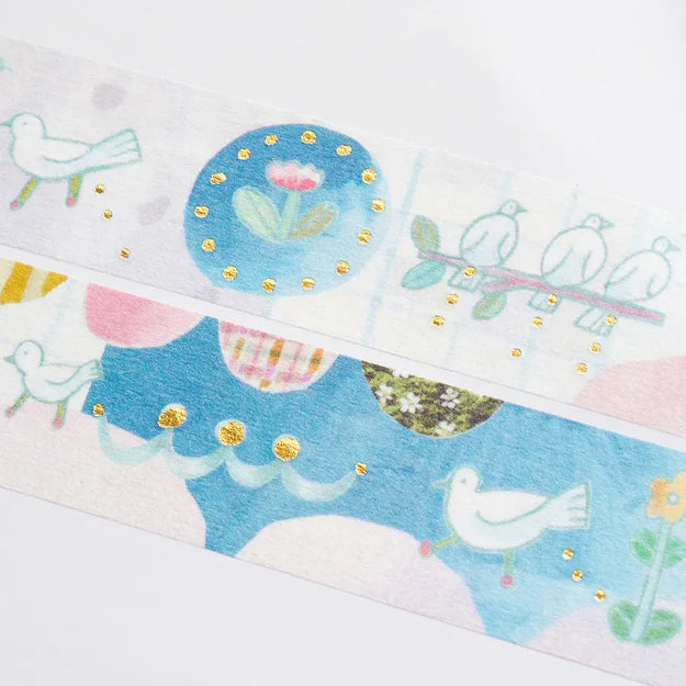 Cozyca Foil-stamped Washi Tape - Tori no Otoshimono