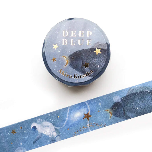 Cozyca Foil-stamped Washi Tape - Deep Blue