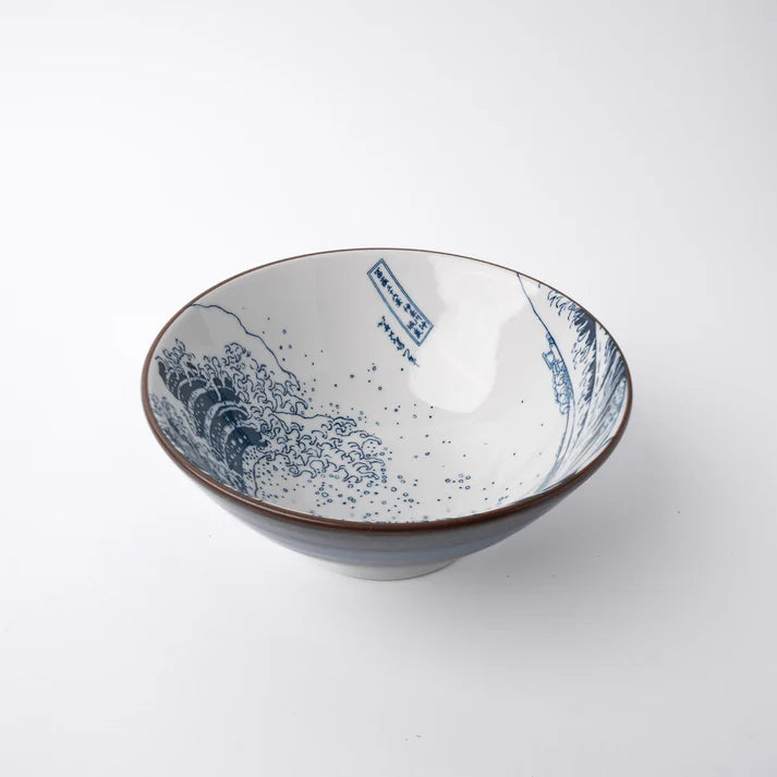 Udon Bowl 17.5cm - Hokusai Great Wave Design