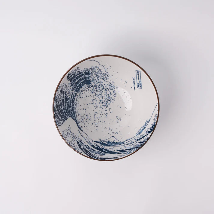 Udon Bowl 17.5cm - Hokusai Great Wave Design