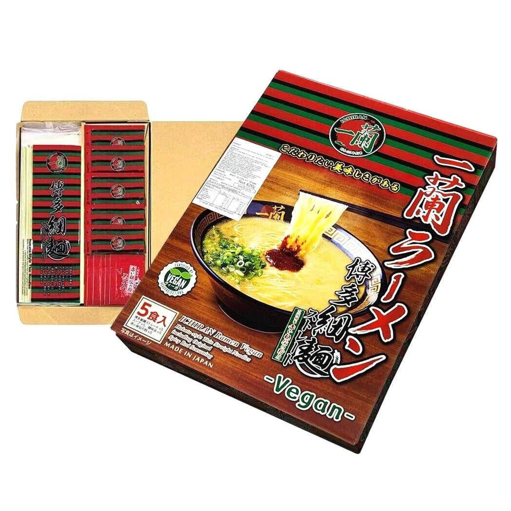 Ichiran Hakata Style Vegan Ramen Noodles – 5 Pack - Konbini