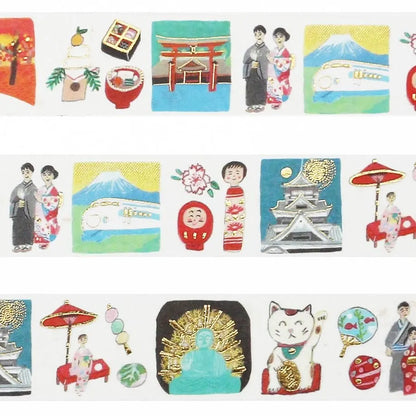 Cozyca Foil-stamped Washi Tape - Japan