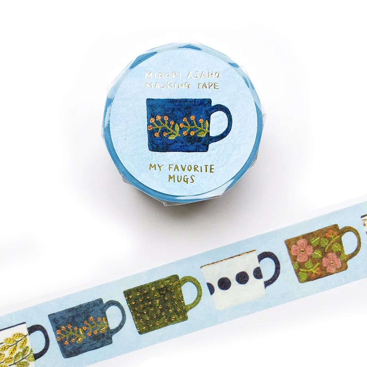 Cozyca Foil-stamped Washi Tape - My Favourite Mugs
