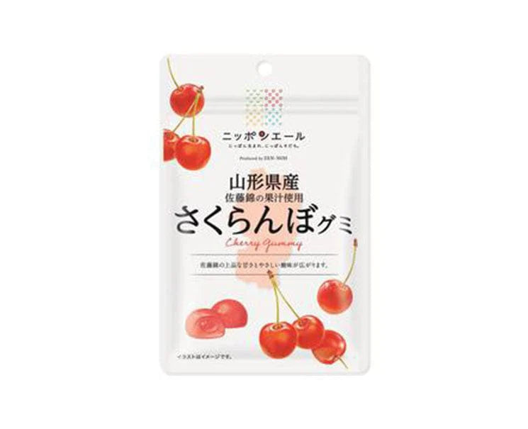 Cherry gummy package with Japanese text on a white background