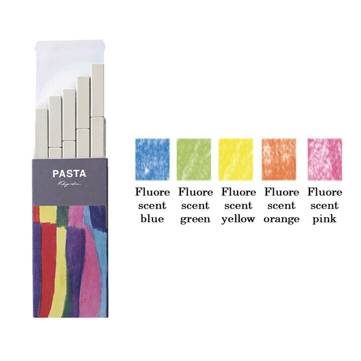 Pack of Pasta lip balm with colorful packaging and scent options on a white background