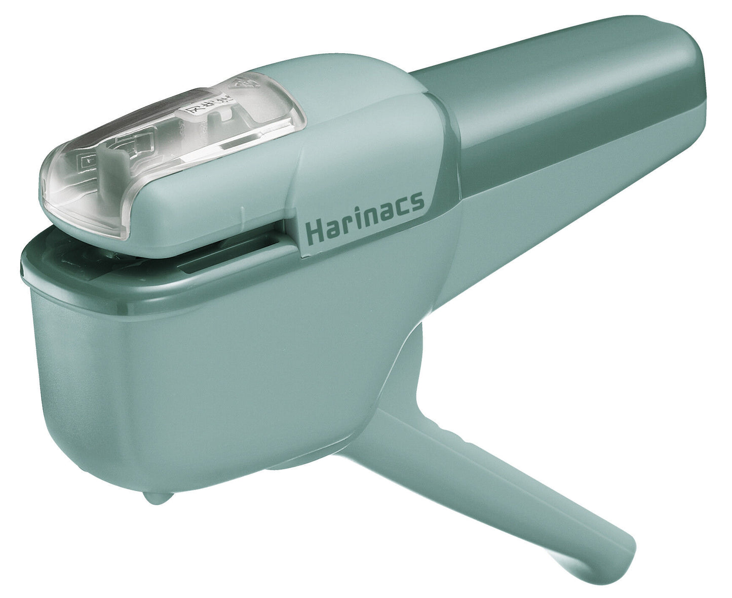 Kokuyo Harinacs Handy Stapleless Stapler in Blue Green (SLN-MSH110GB) — staple-free Japanese 10-sheet binder