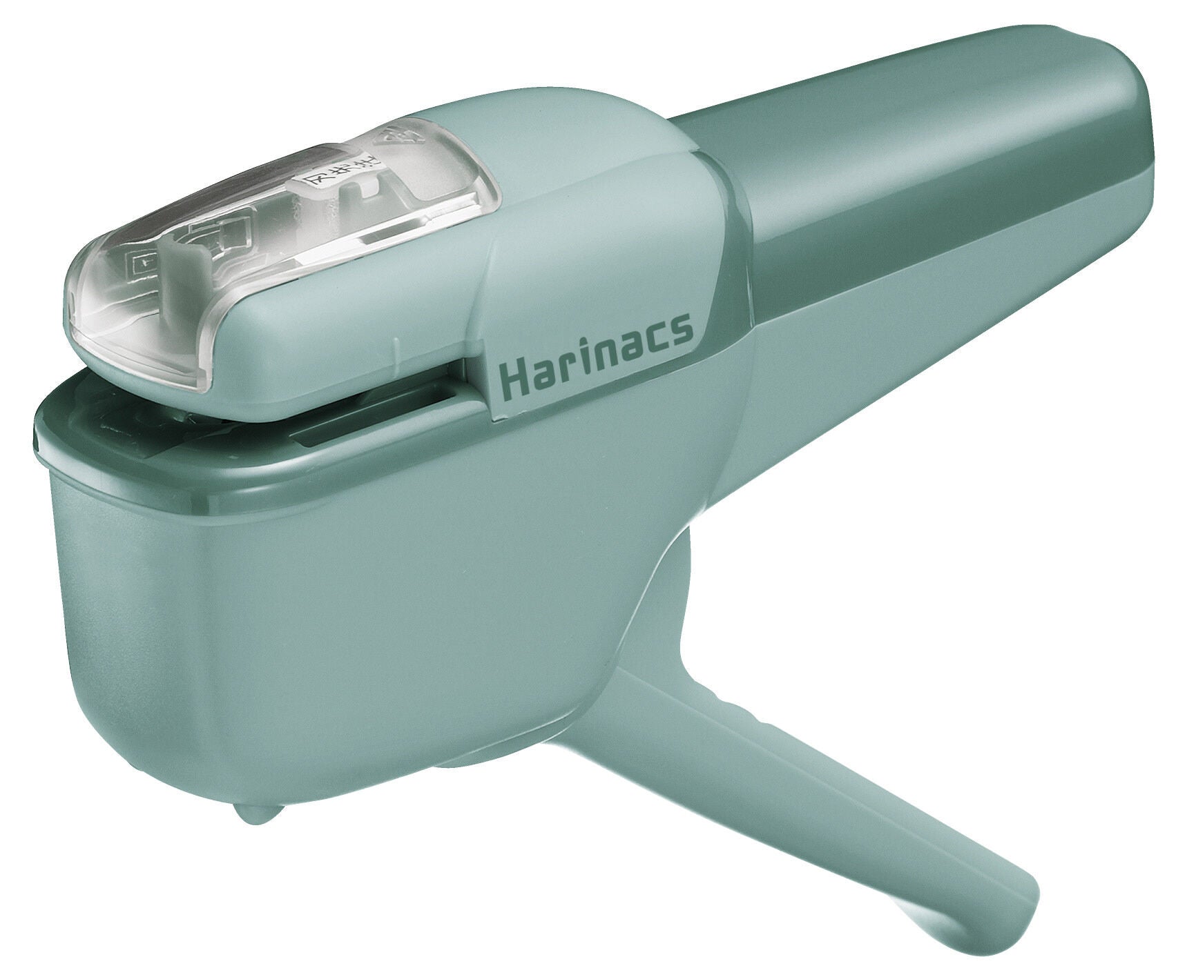 Kokuyo Harinacs Handy Stapleless Stapler in Blue Green (SLN-MSH110GB) — staple-free Japanese 10-sheet binder