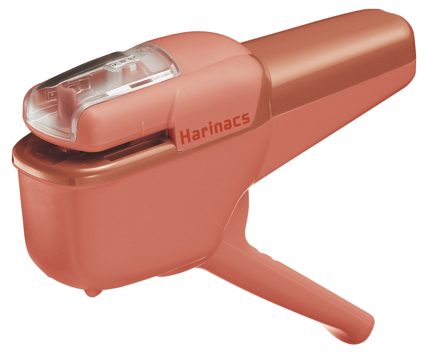 Kokuyo Harinacs Handy Stapleless Stapler in Salmon Pink (SLN-MSH110VP) — staple-free Japanese 10-sheet binder