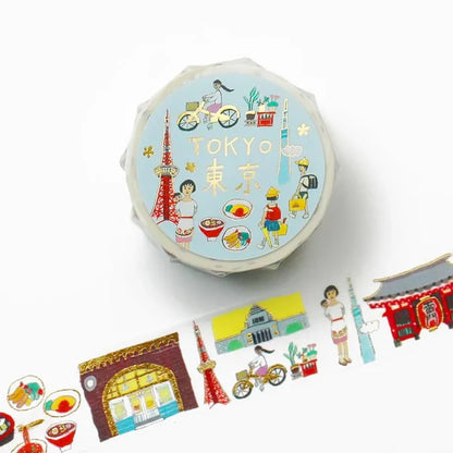 Cozyca Foil-stamped Washi Tape - Tokyo