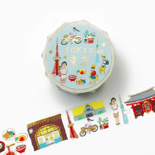 Cozyca Foil-stamped Washi Tape - Tokyo