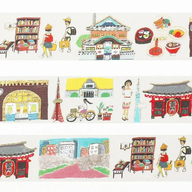Cozyca Foil-stamped Washi Tape - Tokyo