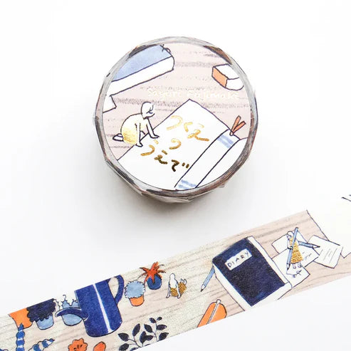 Cozyca Products Foil-stamped Washi Tape - Tsukue no Ue