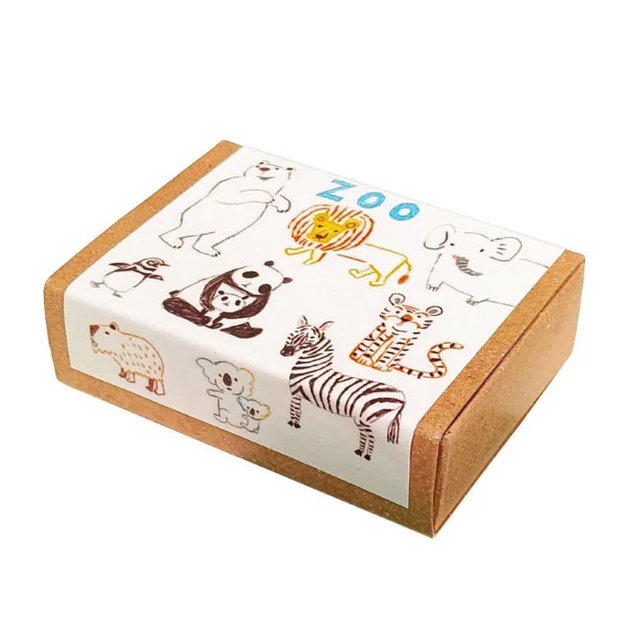 SEAL-DO Petit Washi Tape Box Zoo Animal Design – Japanese Washi Tape Assortment Gift Set