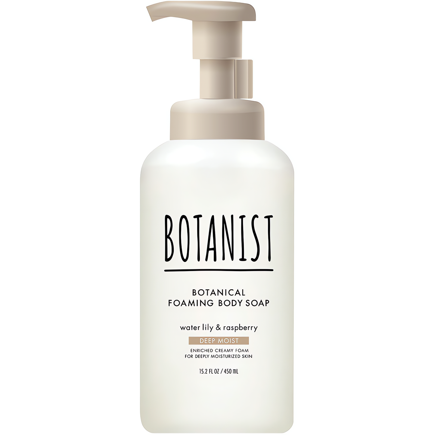 BOTANIST Botanical Foaming Body Soap Deep Moist 450ml (Water Lily & Raspberry)