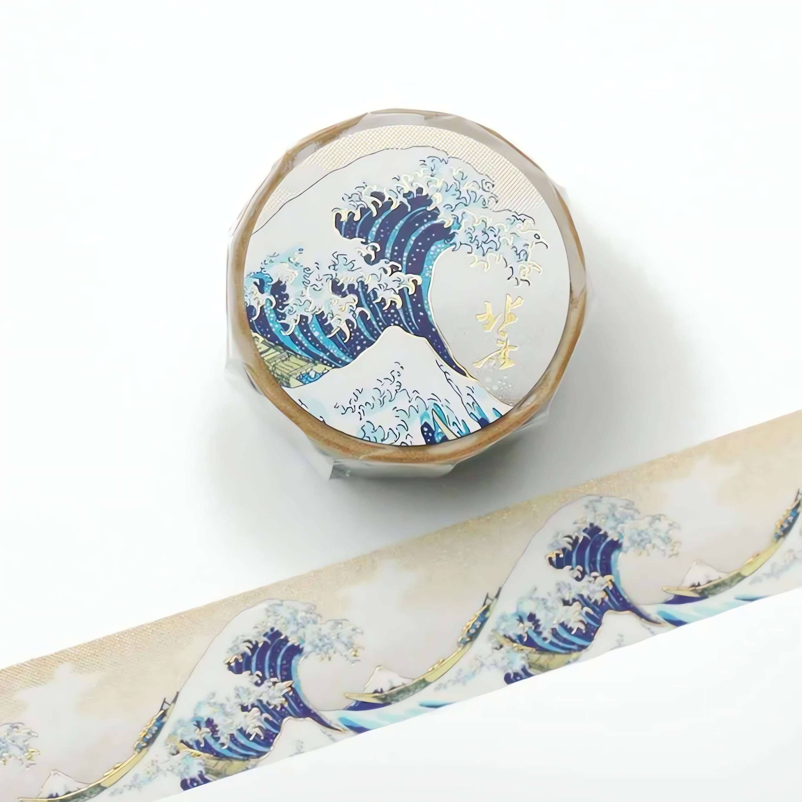 Cozyca Foil-stamped Washi Tape - Hokusai Great Waves