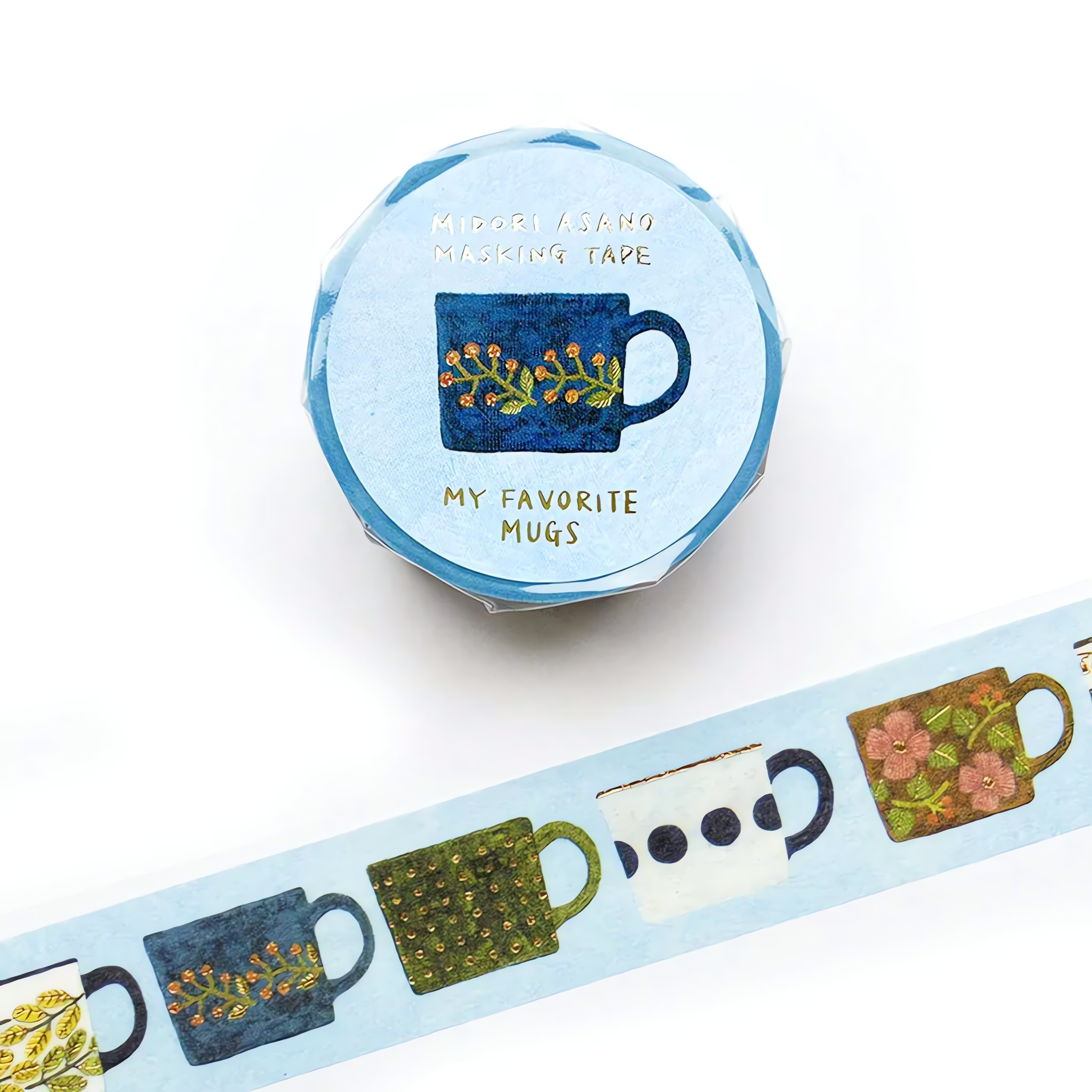 Cozyca Foil-stamped Washi Tape - My Favourite Mugs