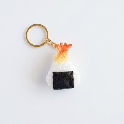 Tsukasa Sample Ebi Onigiri Keyring - Handmade Japanese Food Replica (Shokuhin Sampuru) - Image 2
