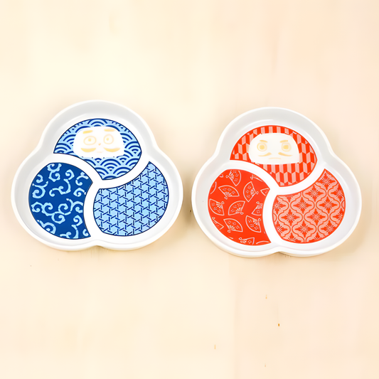 HAREKUTANI Porcelain Daruma Small Plate