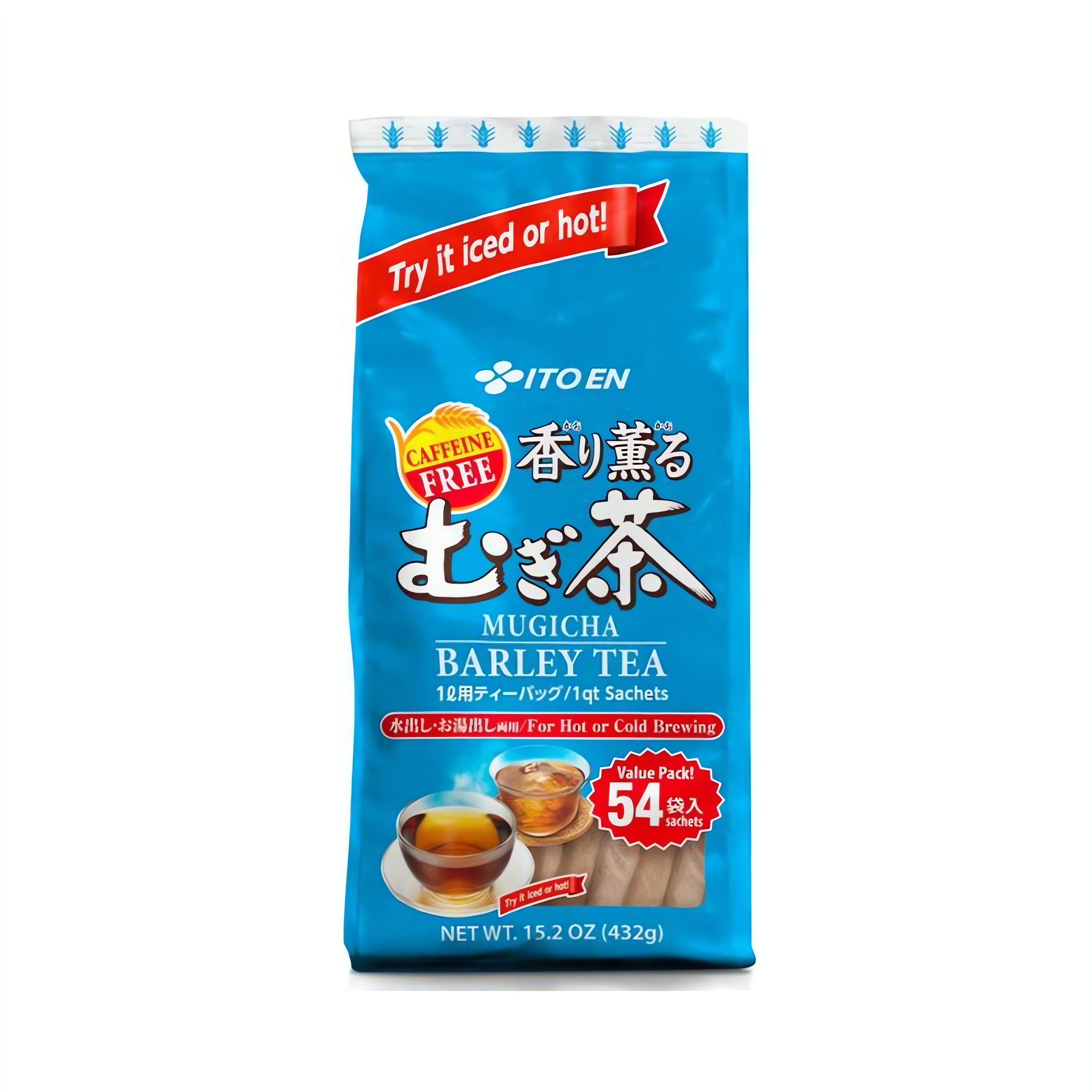 ITO EN Japanese Roasted Barley Tea (Mugicha) - 54 Sachets (Hot & Cold Brew)