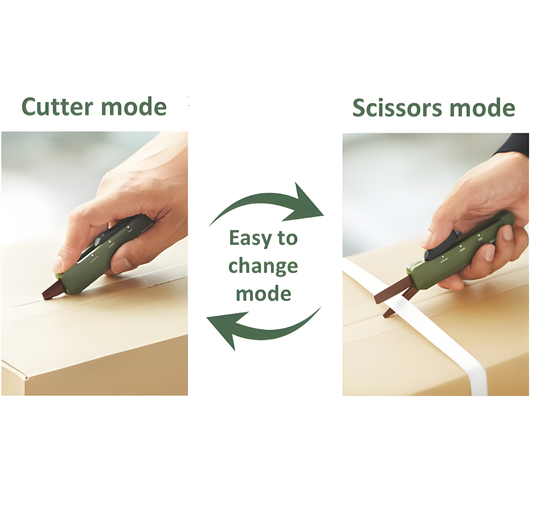 Kokuyo Hakoake 2-Way Portable Box Cutter & Scissors
